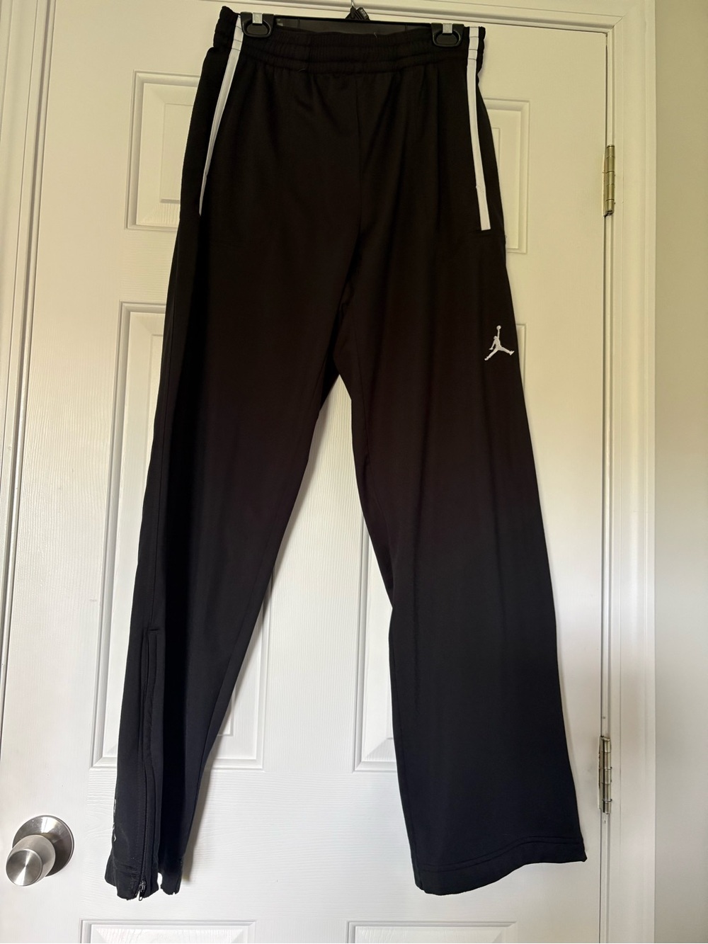 Jordan Black Sweatpants with White Stripe Accents